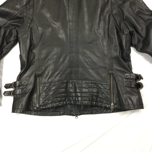 Harley Davidson Valley Motorcycle Jacket Black Leather Womens Size 1W 97166-13VW - Picture 9 of 12